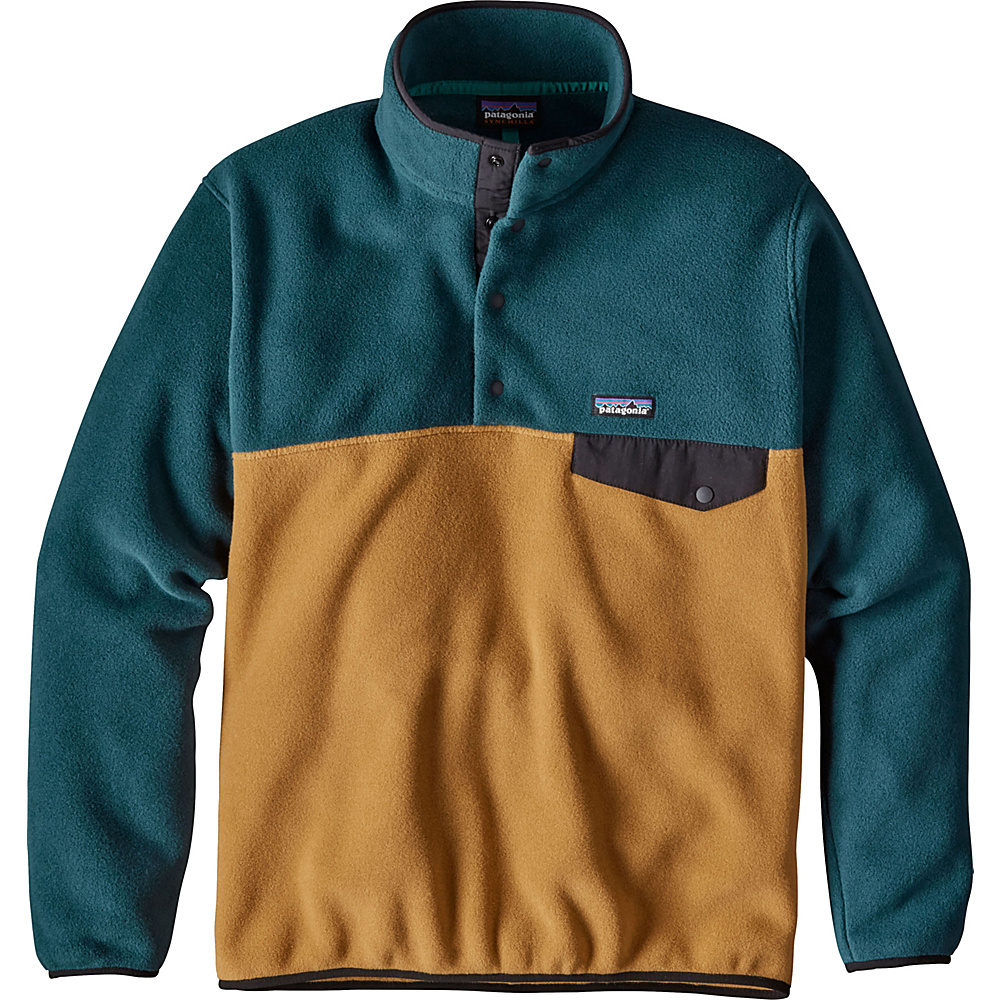 Patagonia Mens Lightweight Synchilla Snap T Pullover XS Oaks Brown Patagonia Men s Apparel