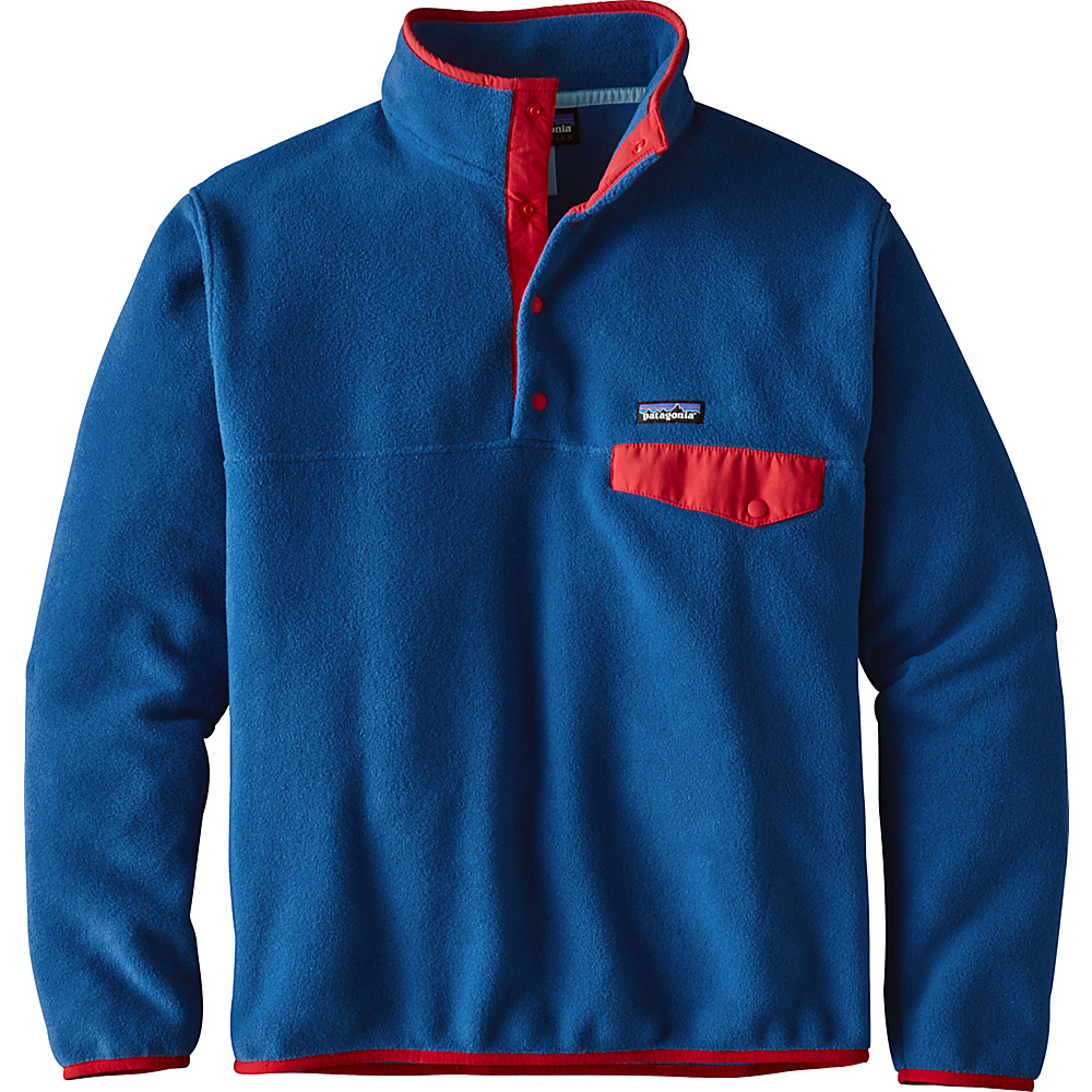 Patagonia Mens Lightweight Synchilla Snap T Pullover 2XL Superior Blue Patagonia Men s Apparel