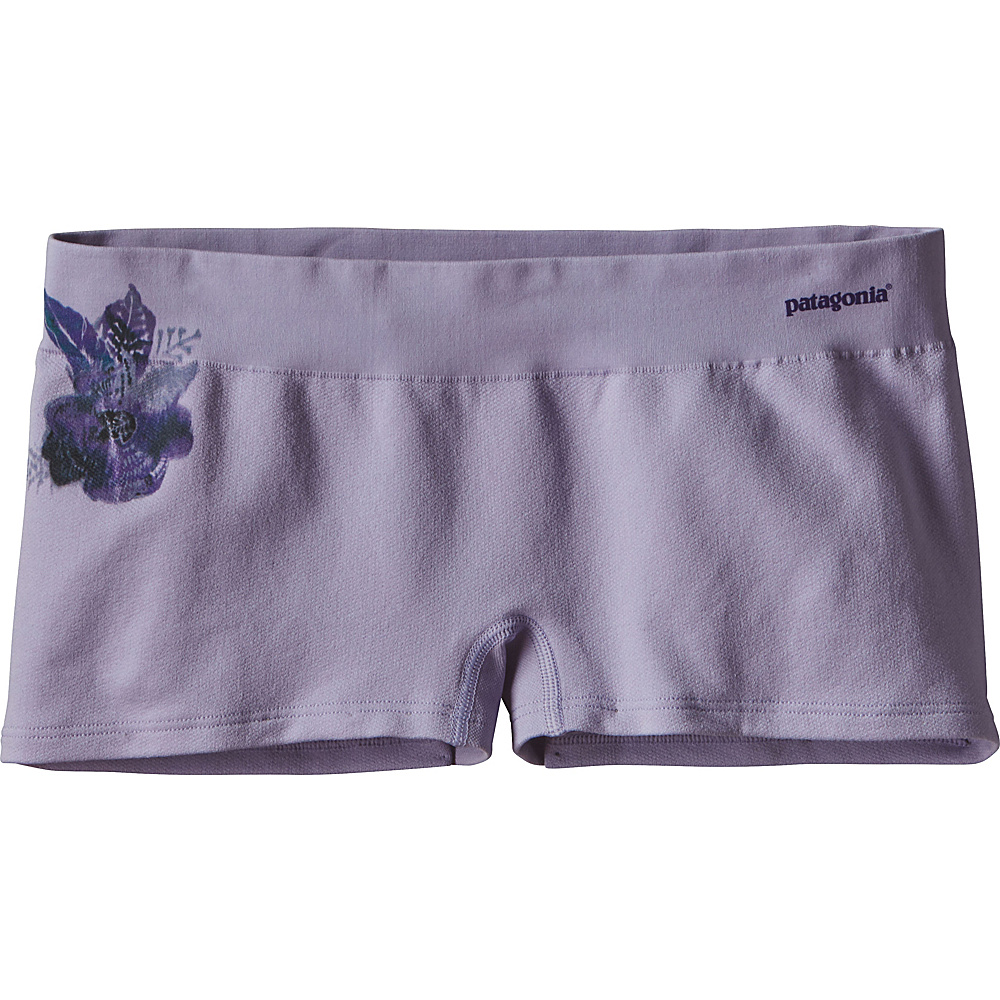 Patagonia Womens Active Mesh Boy Shorts XL Dropdot Graphic Petoskey Purple Patagonia Women s Apparel
