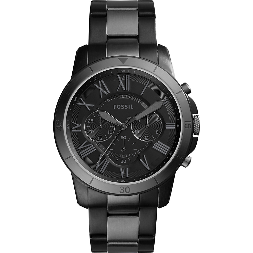 Fossil Grant Chronograph Stainless Steel Watch Black Fossil Watches