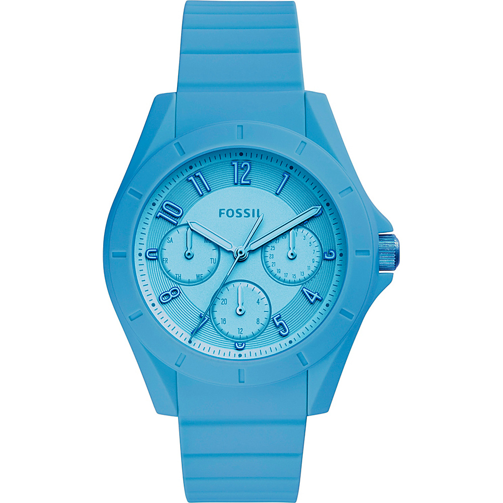 Fossil Poptastic 3 Hand Silicone Watch Blue Fossil Watches