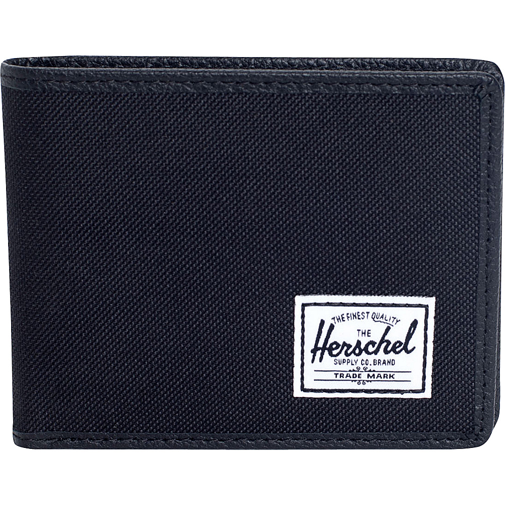 Herschel Supply Co. Taylor Bi Fold Wallet Black Black Leather Herschel Supply Co. Men s Wallets