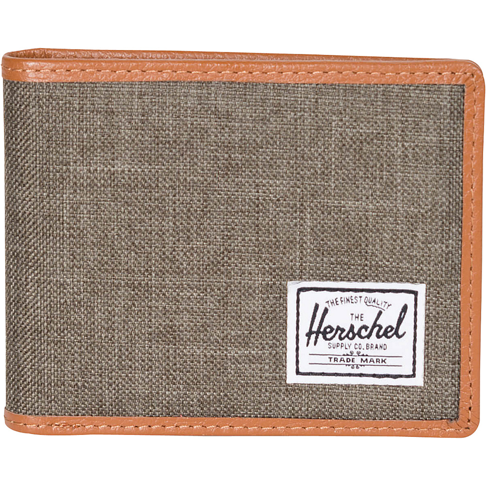 Herschel Supply Co. Taylor Bi Fold Wallet Canteen Crosshatch Tan Leather Herschel Supply Co. Men s Wallets
