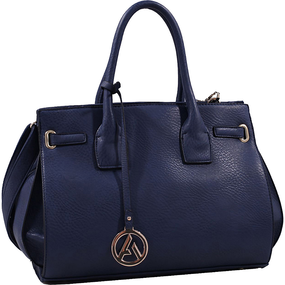 MKF Collection Amelia Satchel with Removable Shoulder Strap Navy MKF Collection Manmade Handbags