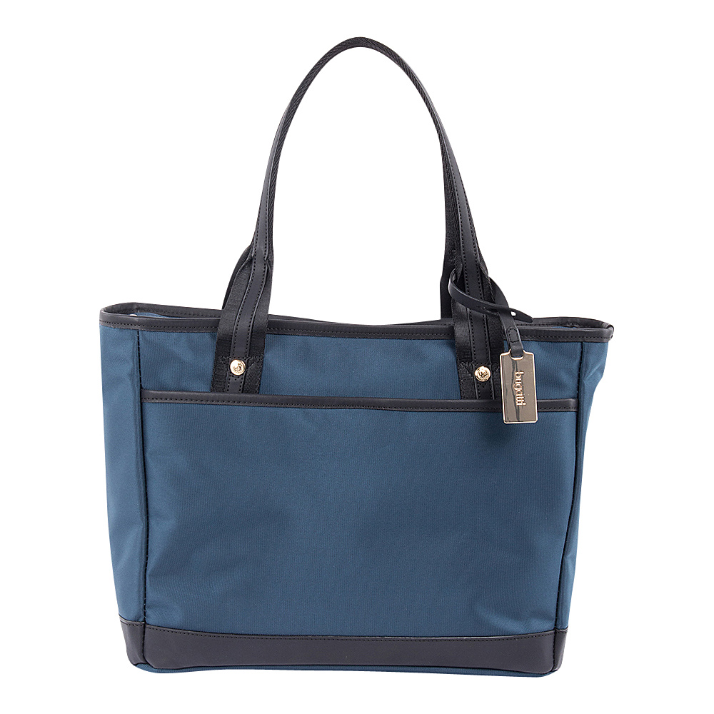 Bugatti Contratempo Tote Bag with Side Pockets Ink Blue Bugatti Fabric Handbags