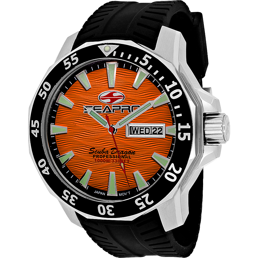 Seapro Watches Men s Scuba Dragon Diver Limited Edition 1000 Me Watch Orange Seapro Watches Watches