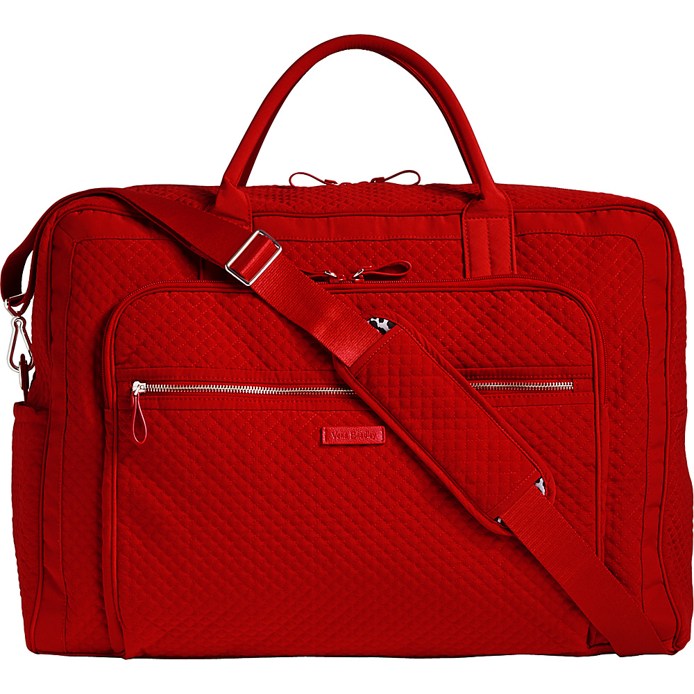 Vera Bradley Iconic Grand Weekender Travel Bag - Solids Cardinal Red - Vera Bradley Travel Duffels