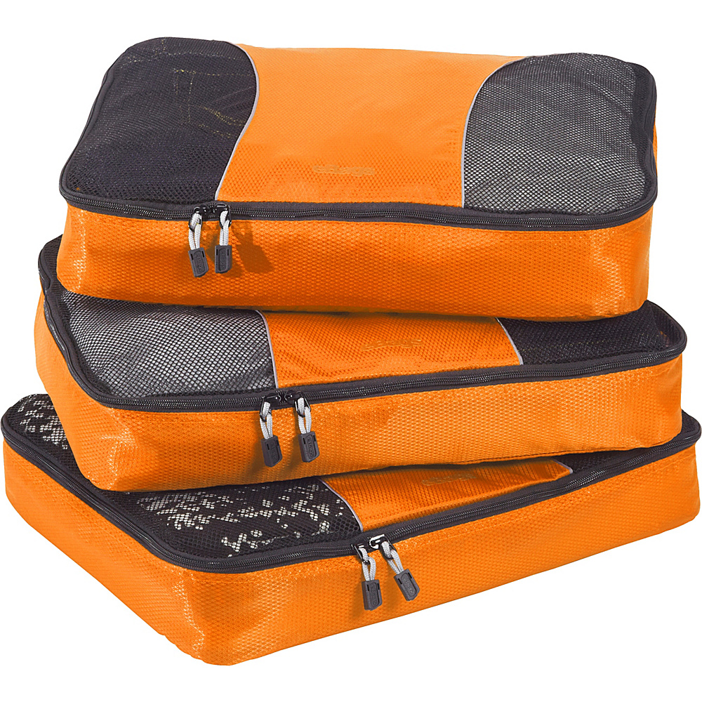 eBags Large Packing Cubes 3pc Set Tangerine eBags Travel Organizers