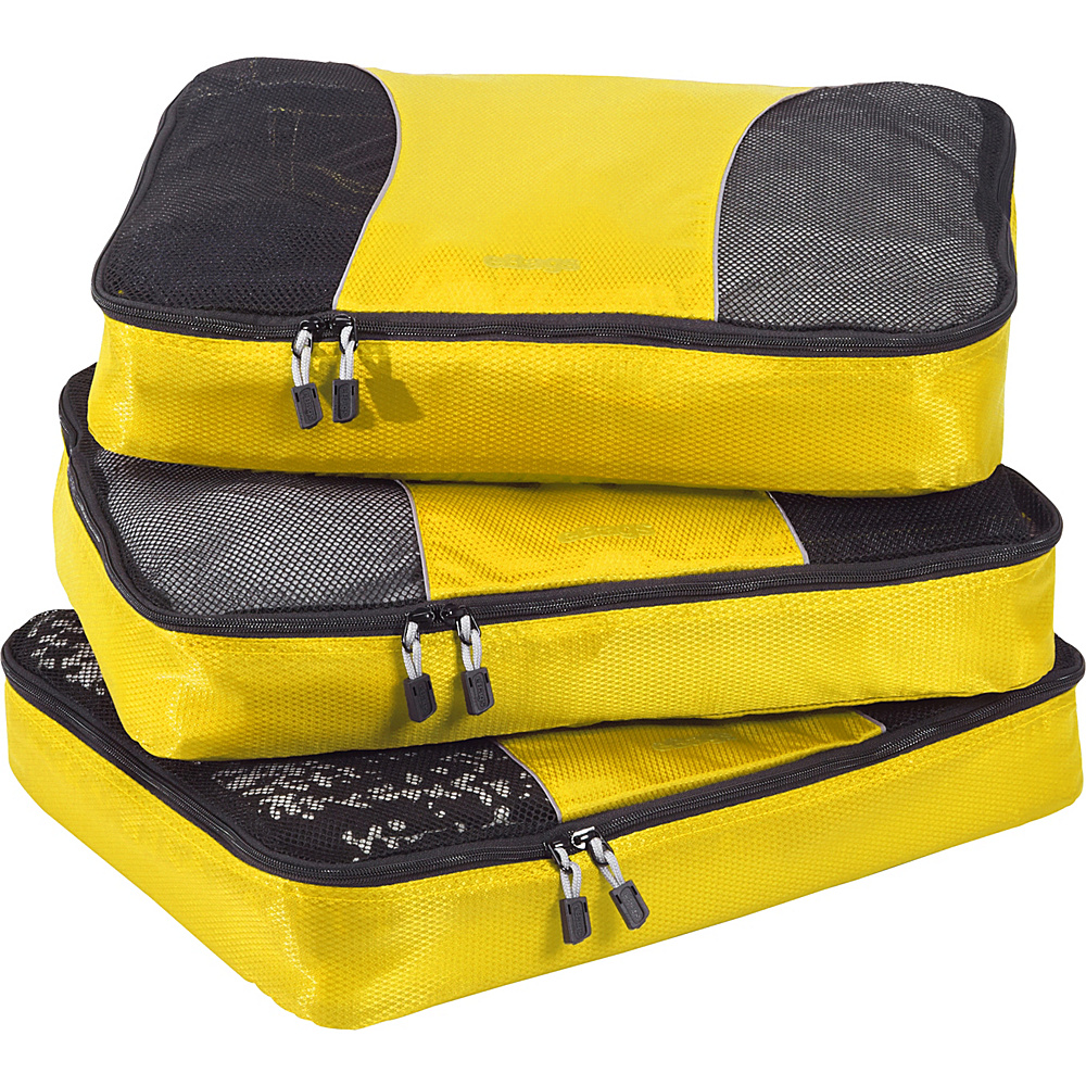 eBags Large Packing Cubes 3pc Set Canary eBags Travel Organizers