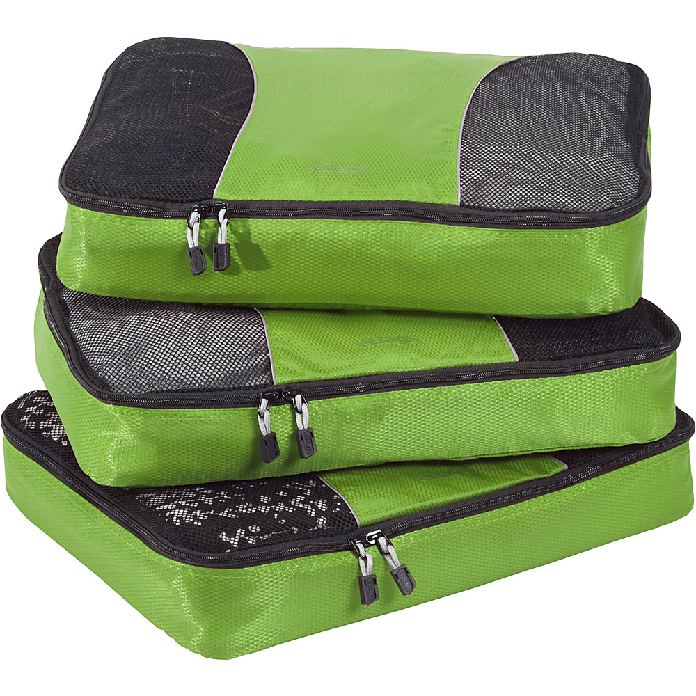 eBags Large Packing Cubes 3pc Set Grasshopper