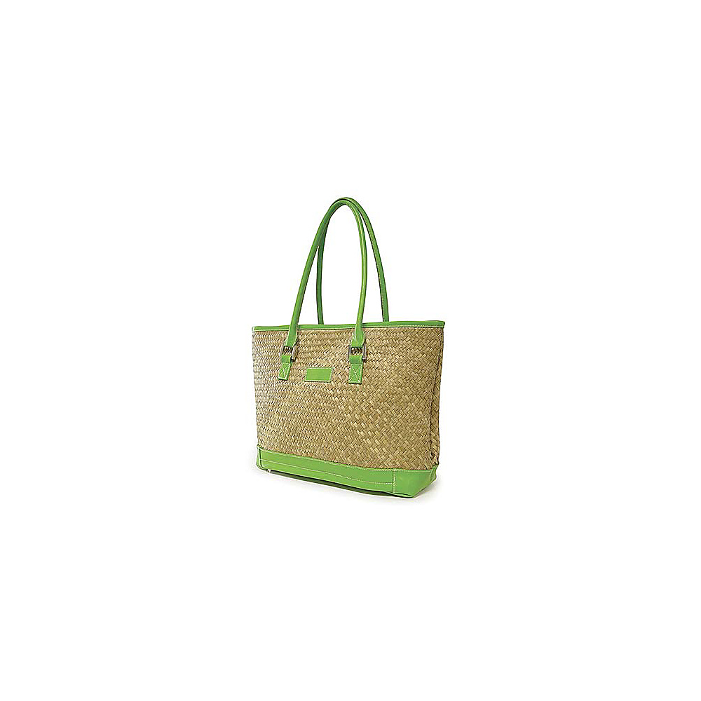 Crescent Moon St Tropez Tote Natural Green