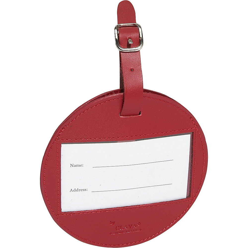 Clava Color Circle Luggage Tag Cl Red