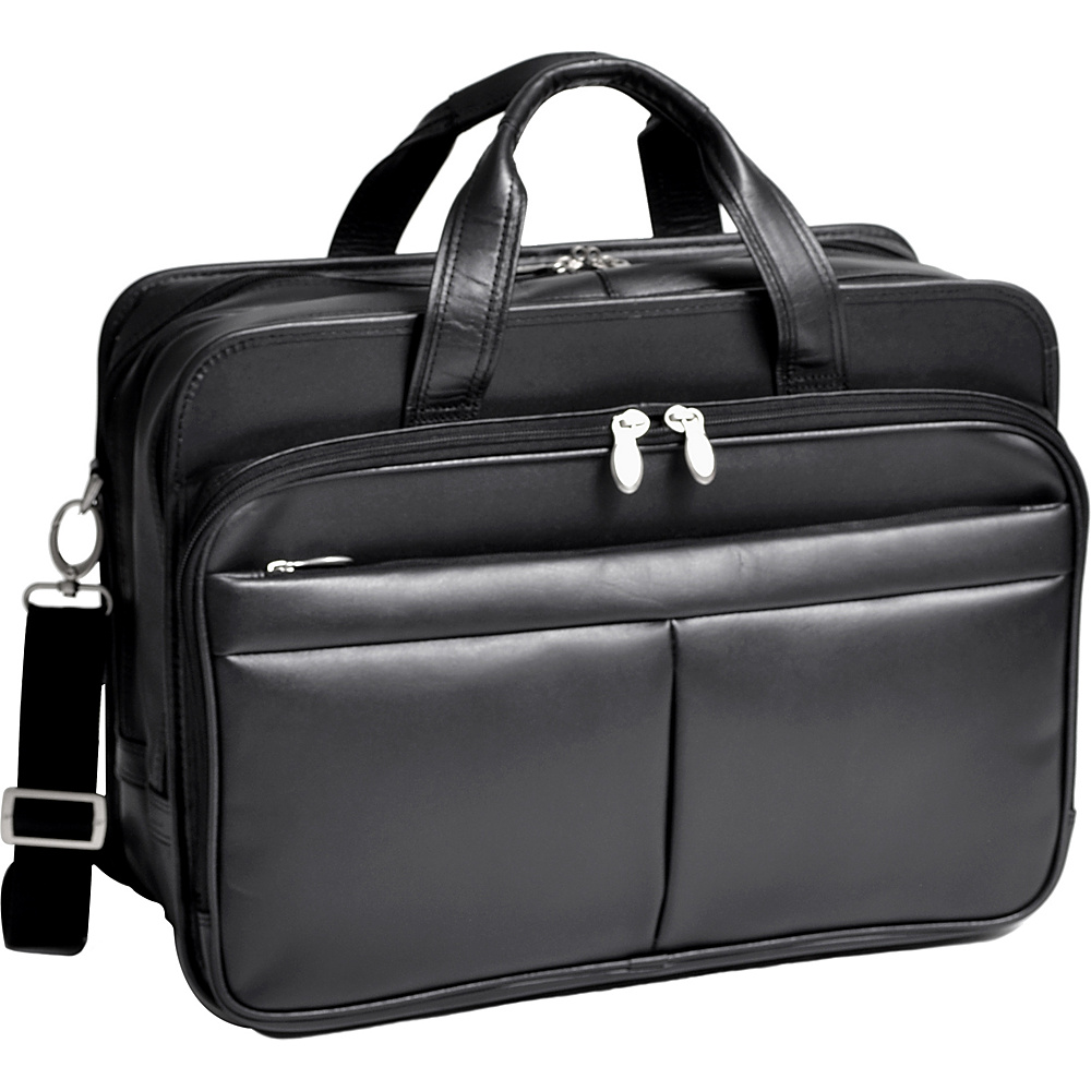 McKlein USA Walton Leather 17 Expandable Laptop Case Black McKlein USA Non Wheeled Business Cases