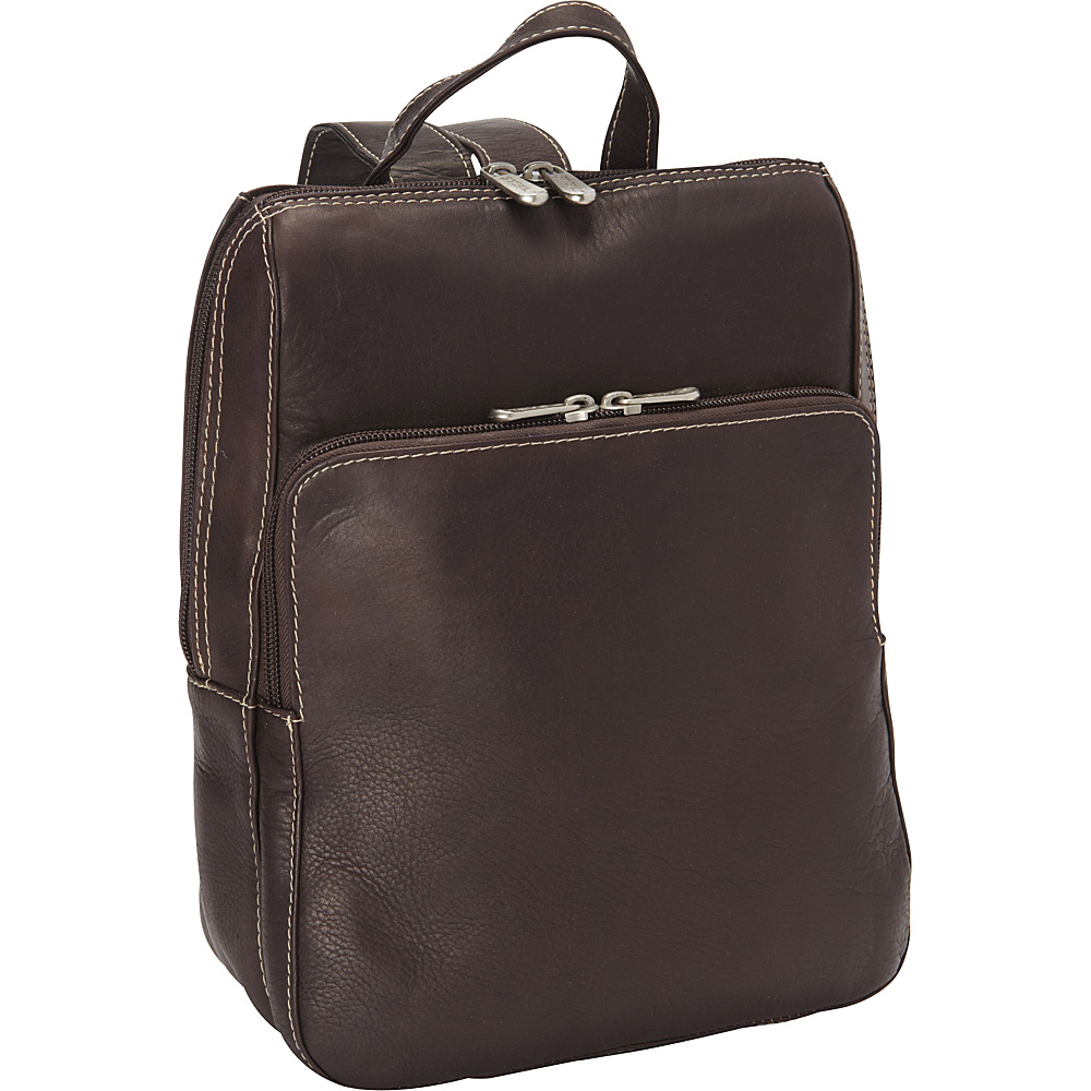 Piel Slim Front Backpack Chocolate