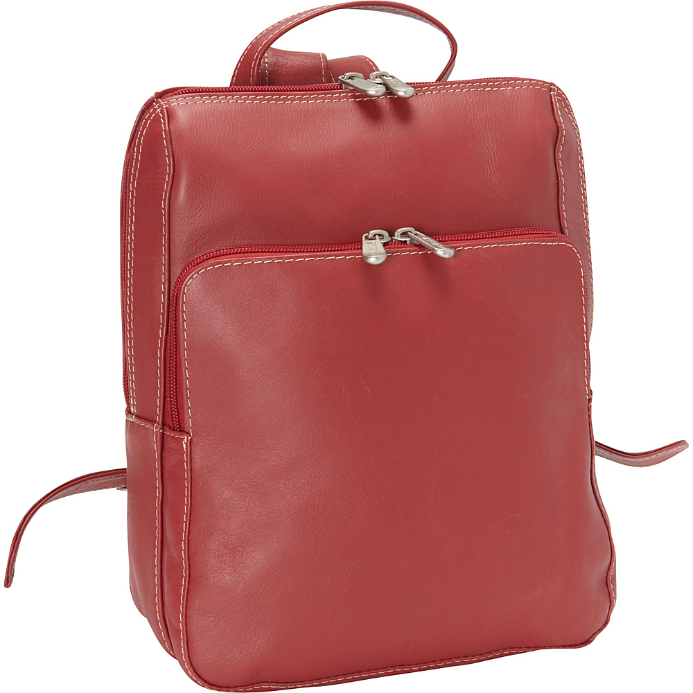 Piel Slim Front Backpack Red