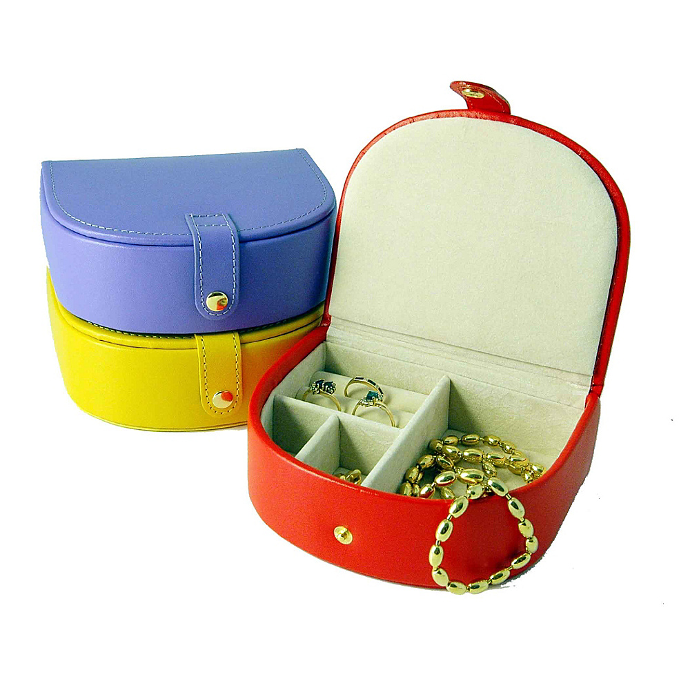 Budd Leather Leather Small Bow Front Jewel Box Yellow