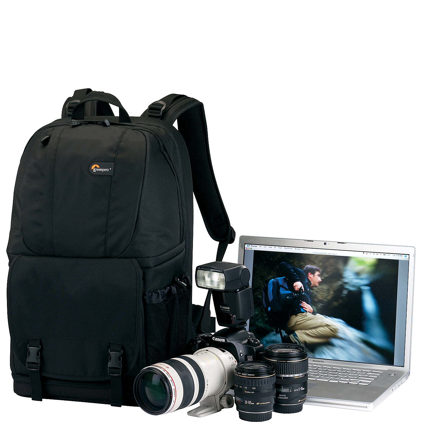 Fastpack 350 Camera/Laptop Backpack Black