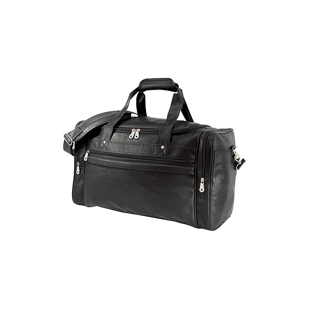 U.S. Traveler Koskin Leather Sport Travel Carry On Duffel Bag Black U.S. Traveler Rolling Duffels