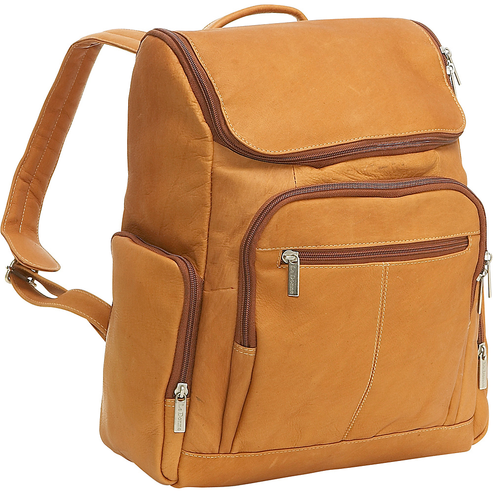 Le Donne Leather Computer Back Pack Tan