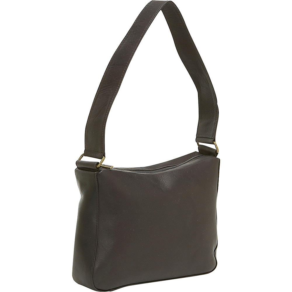 Le Donne Leather Top Zip Shoulder Bag Caf