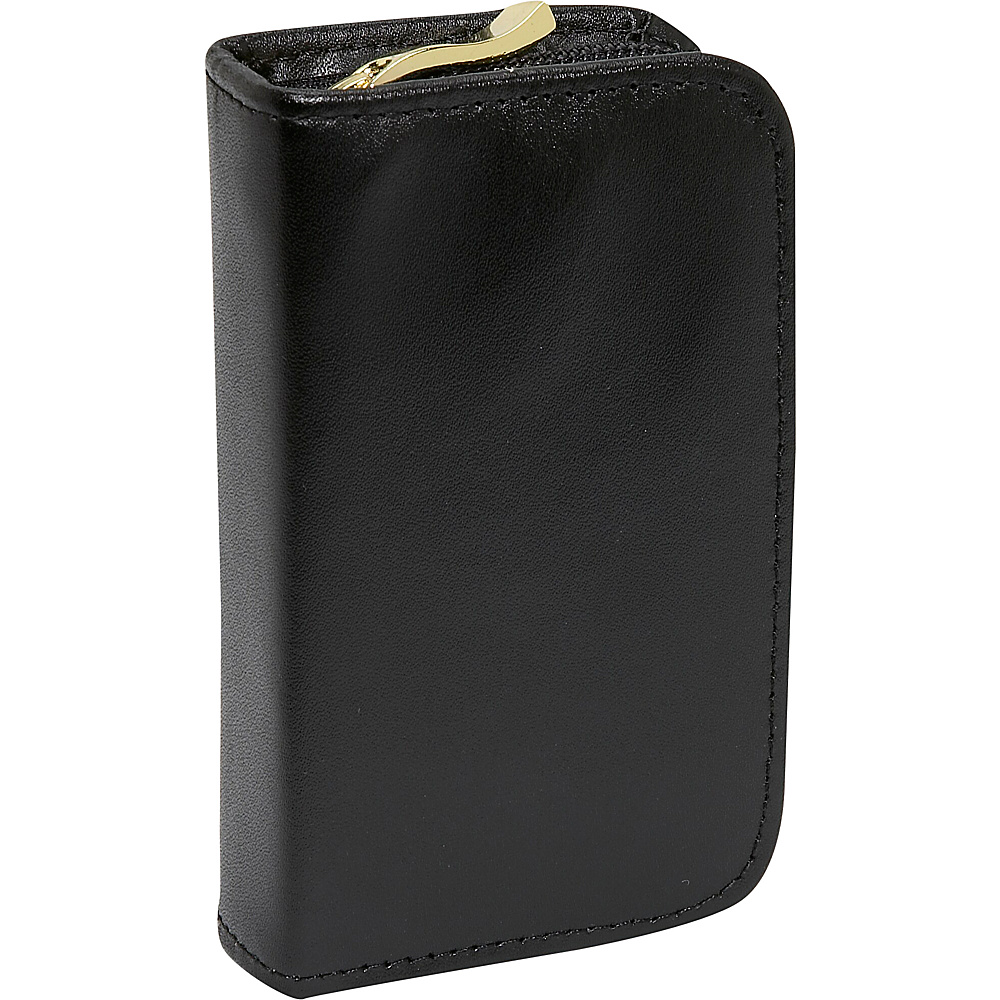 Budd Leather Leather 4 Vial Pill Case Black