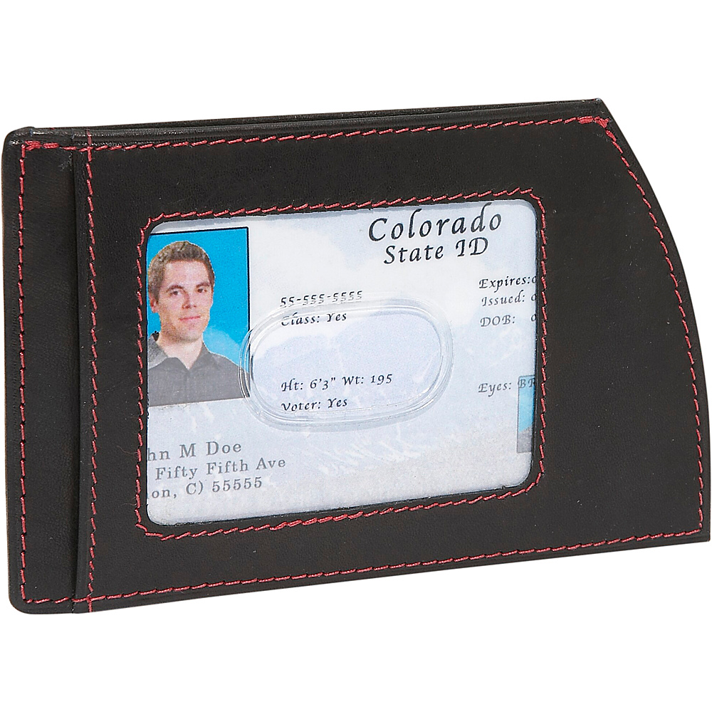 Rogue Wallets RFID Weekender Wallet Black with Red