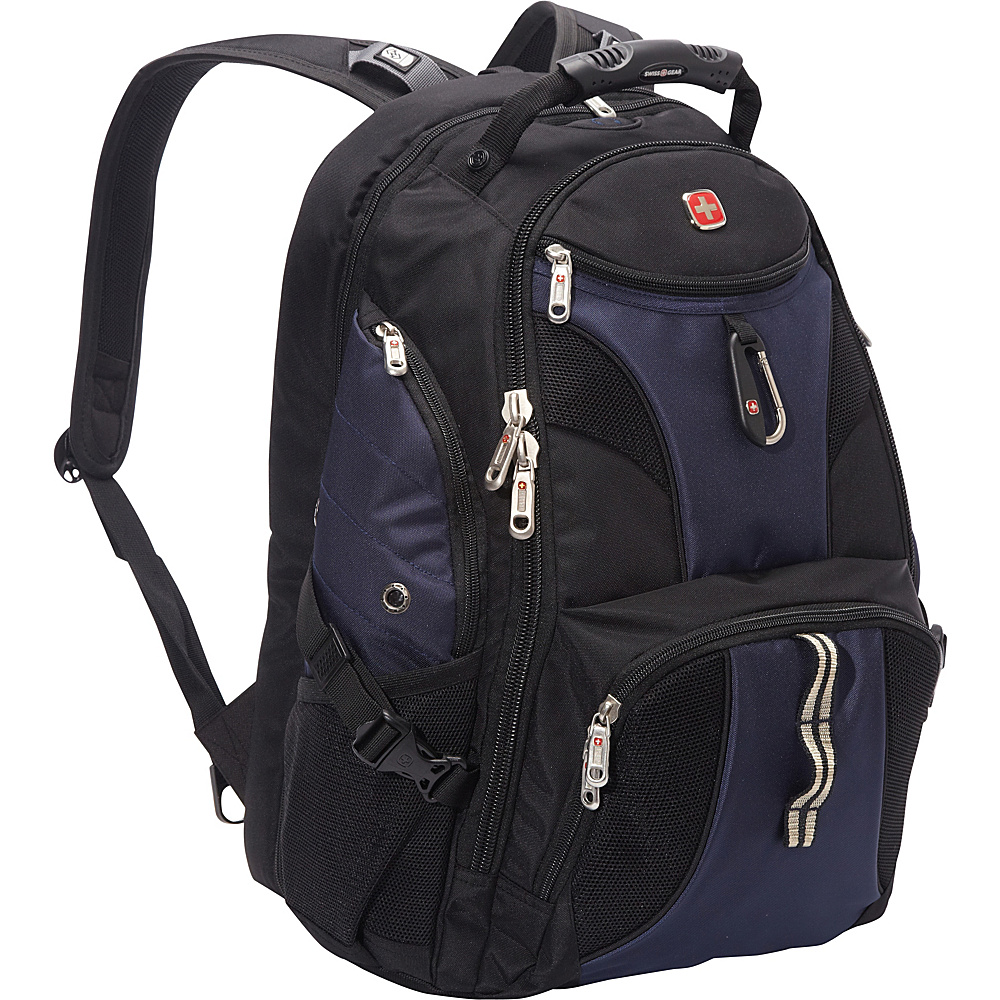 SwissGear Travel Gear ScanSmart Backpack 1900 eBags Exclusive Black Blue SwissGear Travel Gear Business Laptop Backpacks