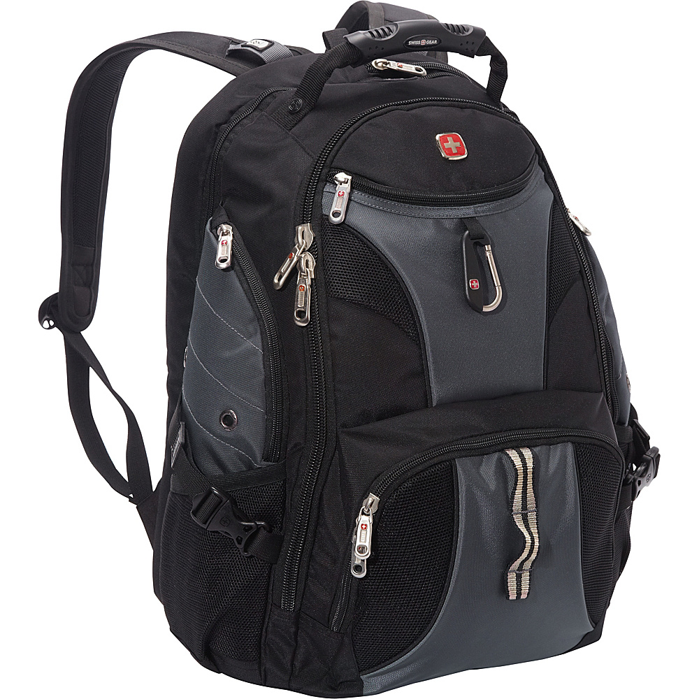SwissGear Travel Gear ScanSmart Backpack 1900 eBags Exclusive Black Grey SwissGear Travel Gear Business Laptop Backpacks