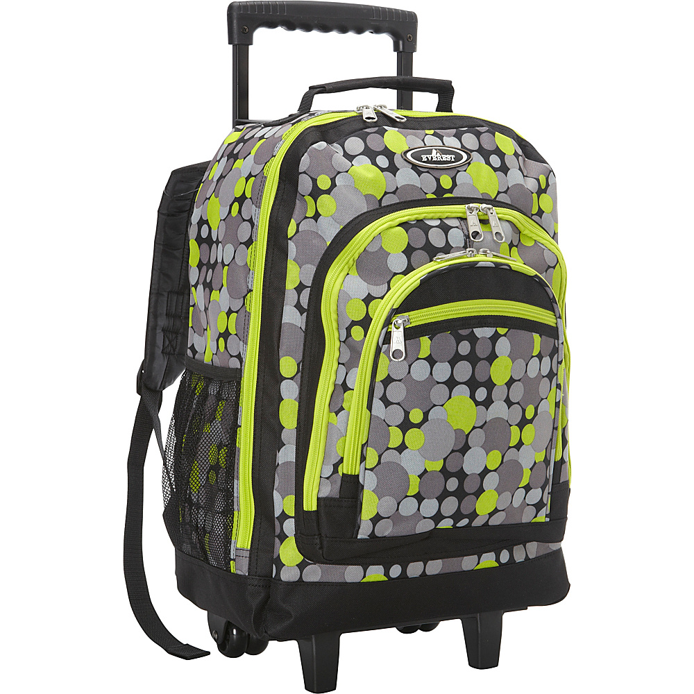 Everest Patterned Wheeled Backpack Yellow Gray Dot Everest Wheeled Backpacks