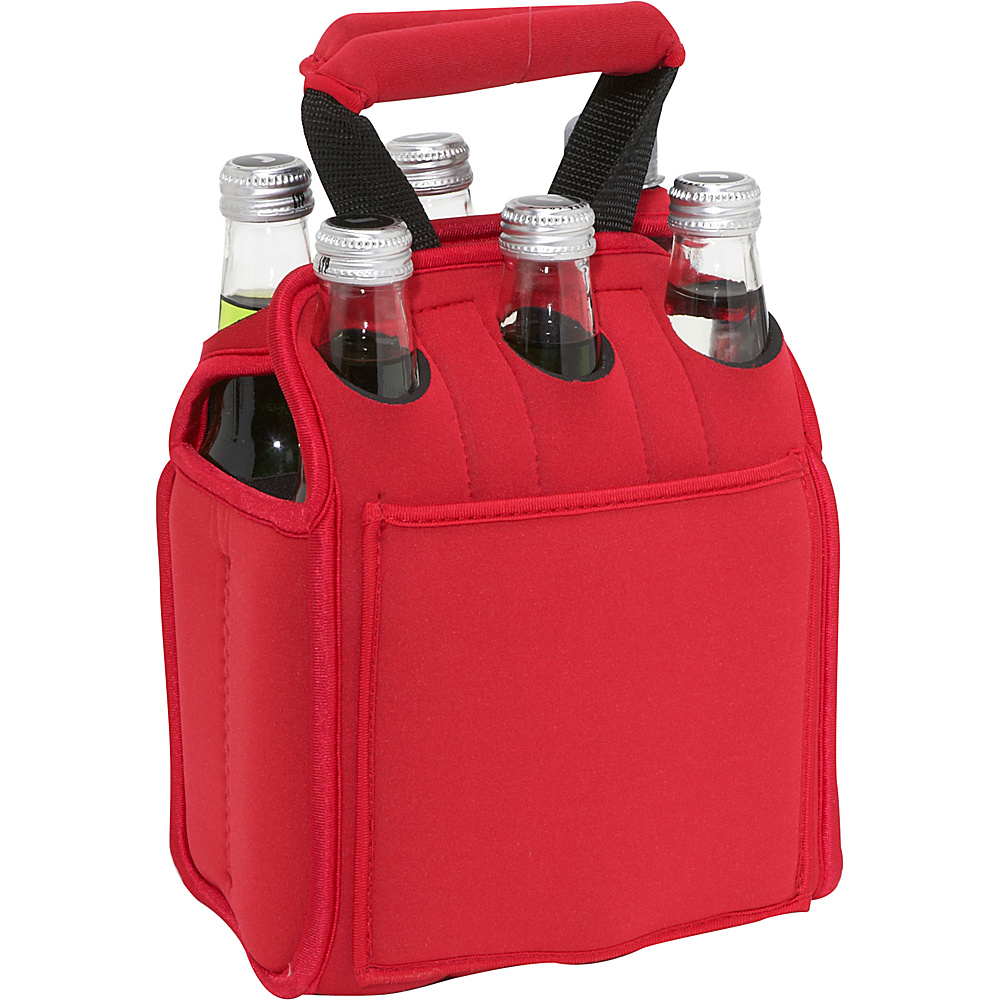Picnic Time Six Pack Neoprene Tote Red