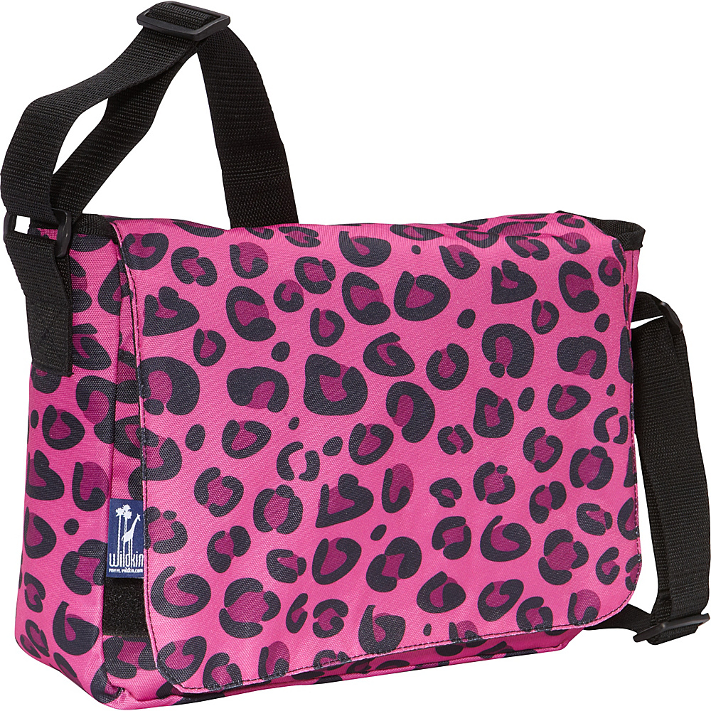 Wildkin Kickstart Messenger Bag Pink Leopard Wildkin Messenger Bags