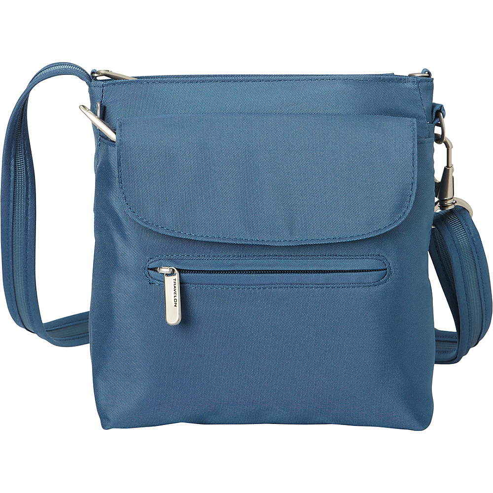 Travelon Anti Theft Classic Mini Shoulder Bag Exclusive Colors Pacific Blue Exclusive Color Travelon Fabric Handbags
