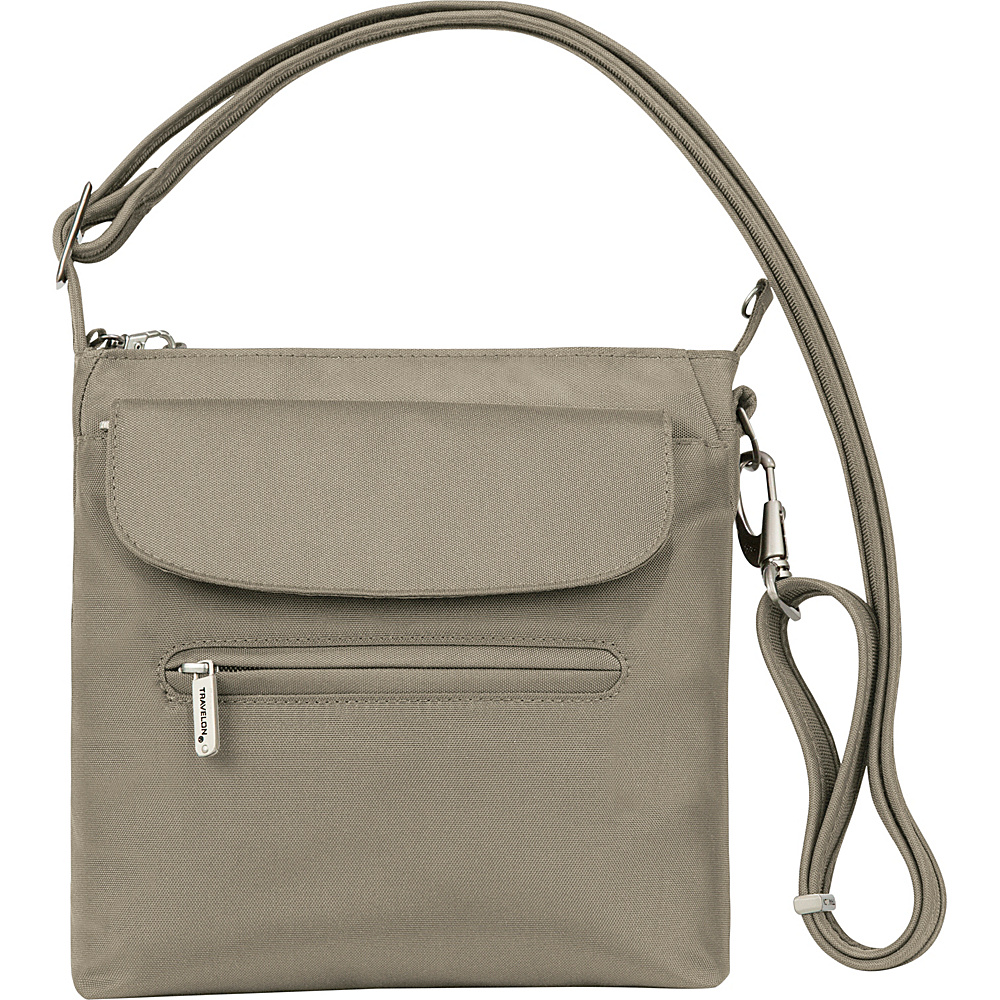 Travelon Anti Theft Classic Mini Shoulder Bag Exclusive Colors Stone Travelon Fabric Handbags