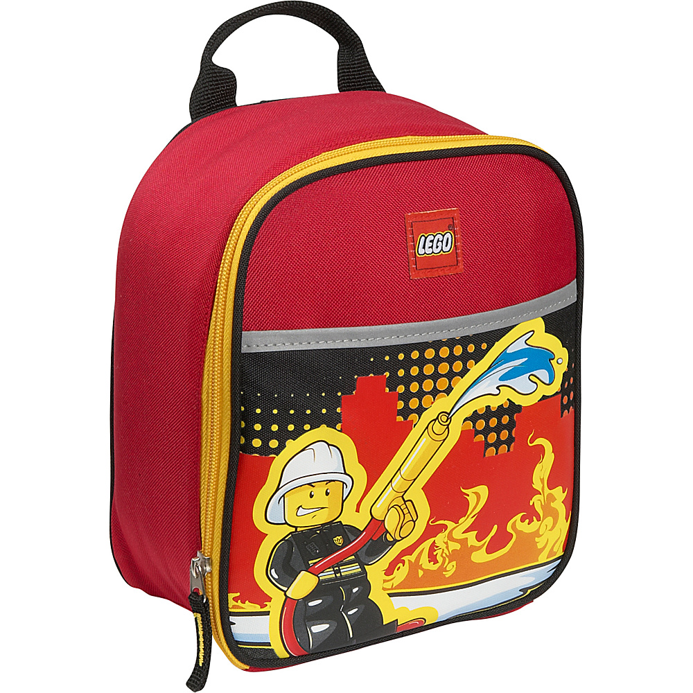 LEGO Fire City Nights Vertical Lunch Bag RED LEGO Travel Coolers