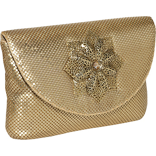 Whiting and Davis Filigree Flower Flap Clutch - Clutch