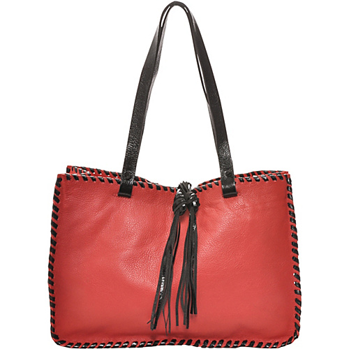 Carla Mancini Signature Tote Red - Carla Mancini Designer Handbags