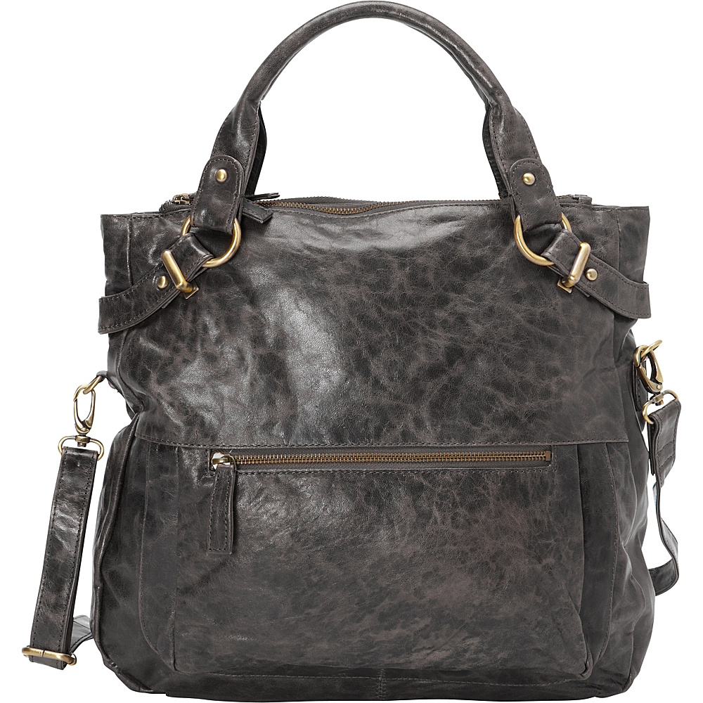 Latico Leathers Holly Tote Crunch Grey Latico Leathers Leather Handbags