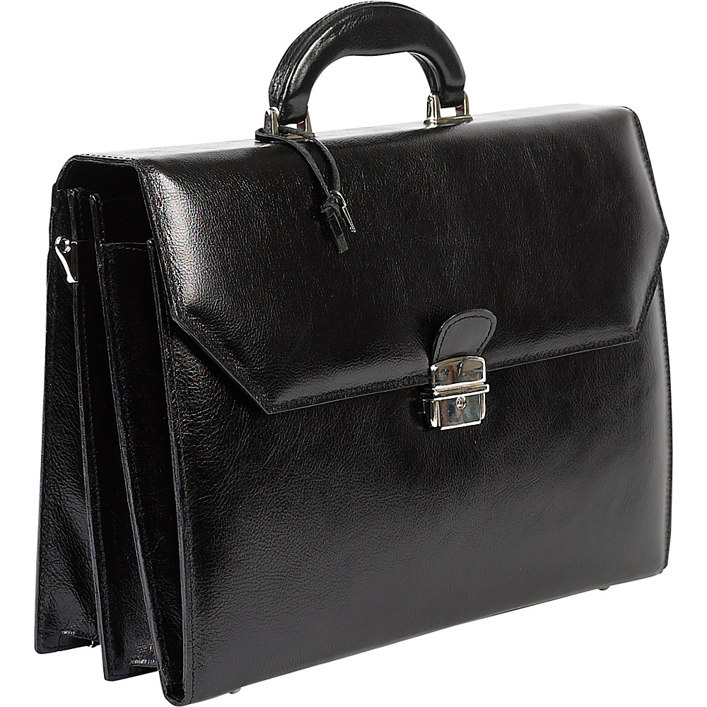 ClaireChase Italiano Leather Briefcase Black