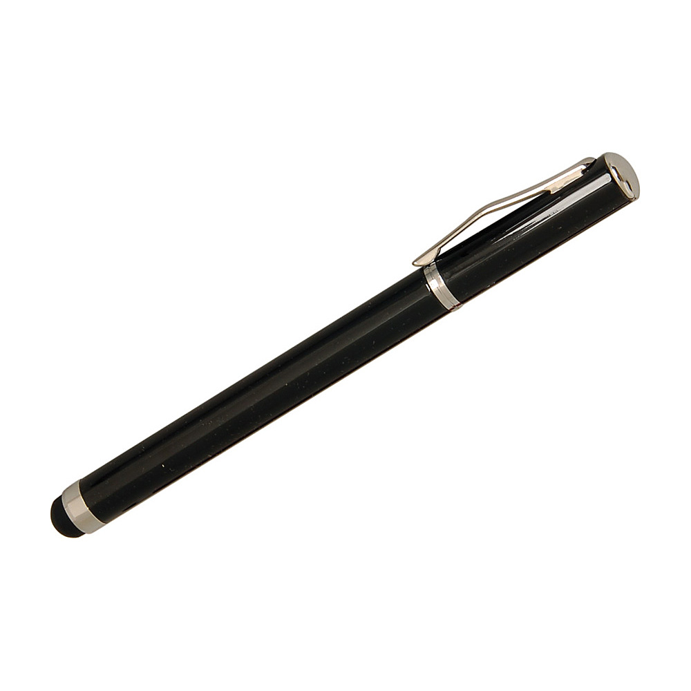 Laurex White Real Touch Pen w Fine Point Pen Black