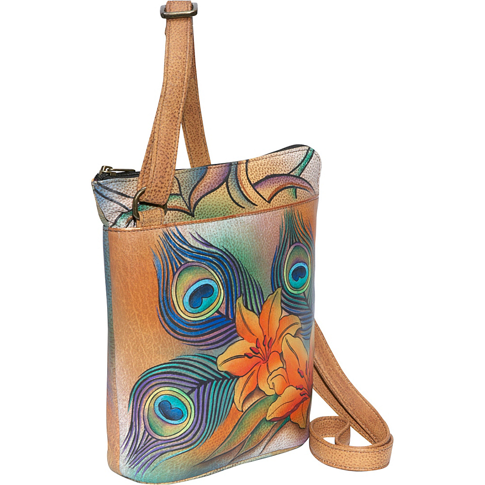 Anuschka Two Sided Zip Travel Organizer Peacock Lily