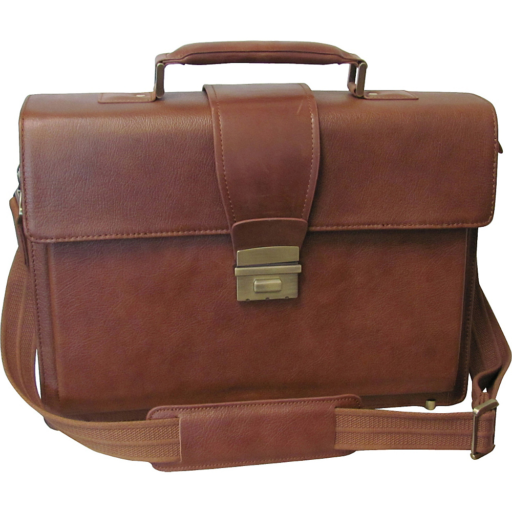 AmeriLeather Two Tone Charisma Laptop Briefcase Brown AmeriLeather Non Wheeled Business Cases