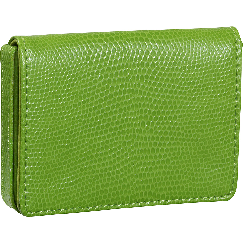 Budd Leather Business Card Case Oversized Lime