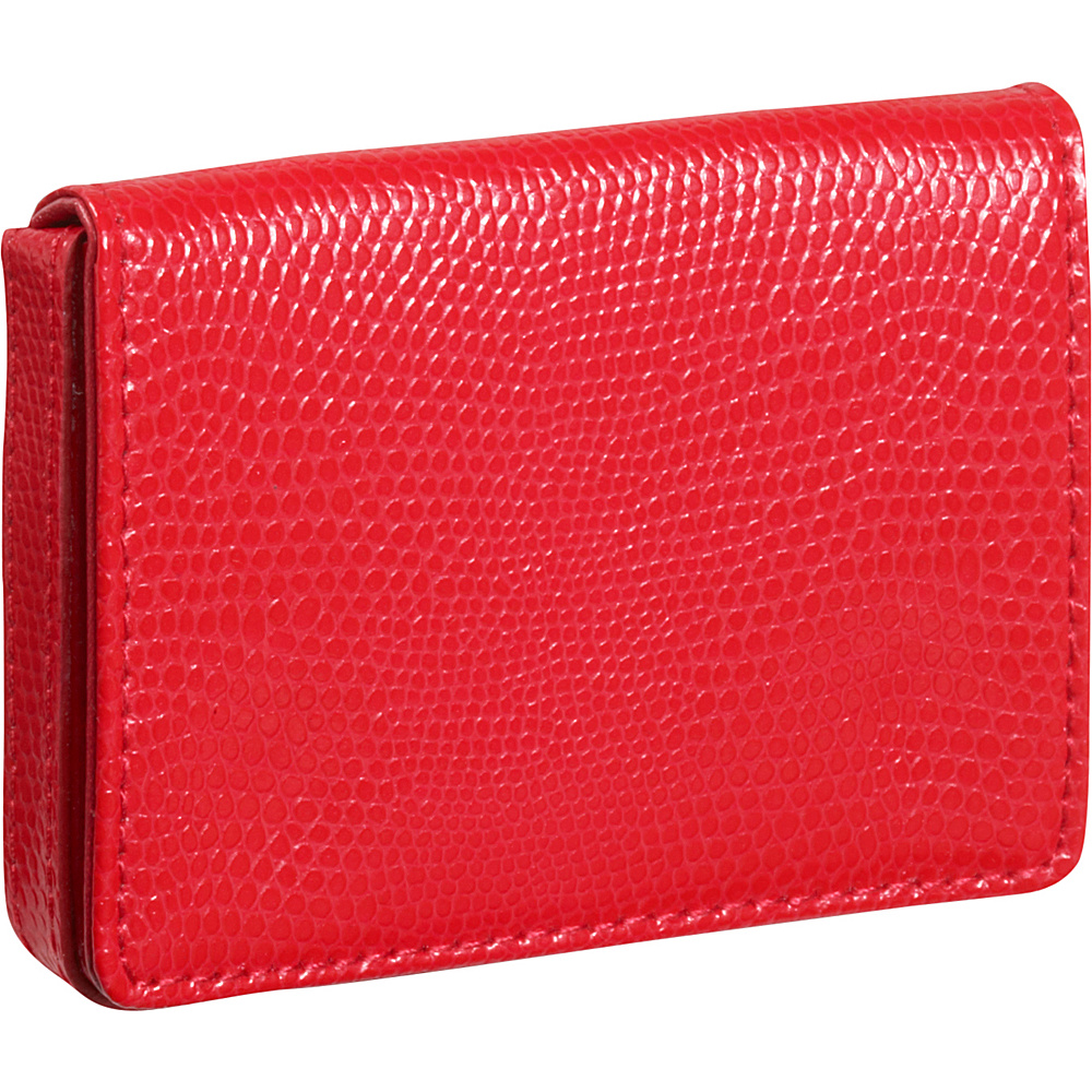 Budd Leather Business Card Case Oversized Red