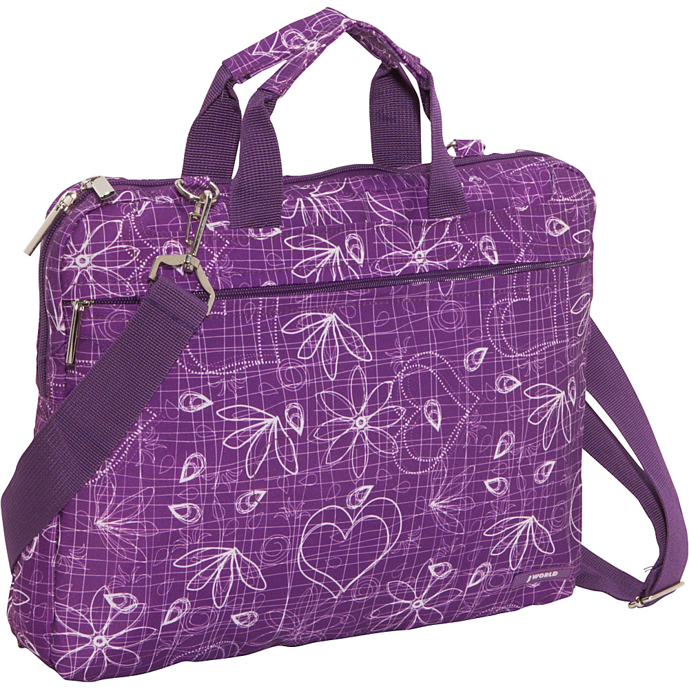 J World Jeanie Laptop Bag Love Purple