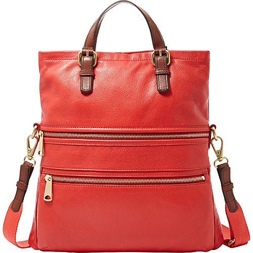 Fossil Explorer Tote Baked Apple - Fossil Leather Handbags