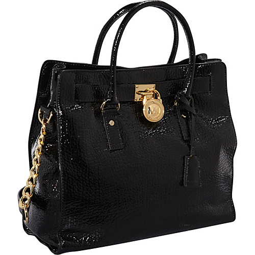 ... Tote- Pebble Patent Black â€“ Michael Michael Kors Designer Handbags