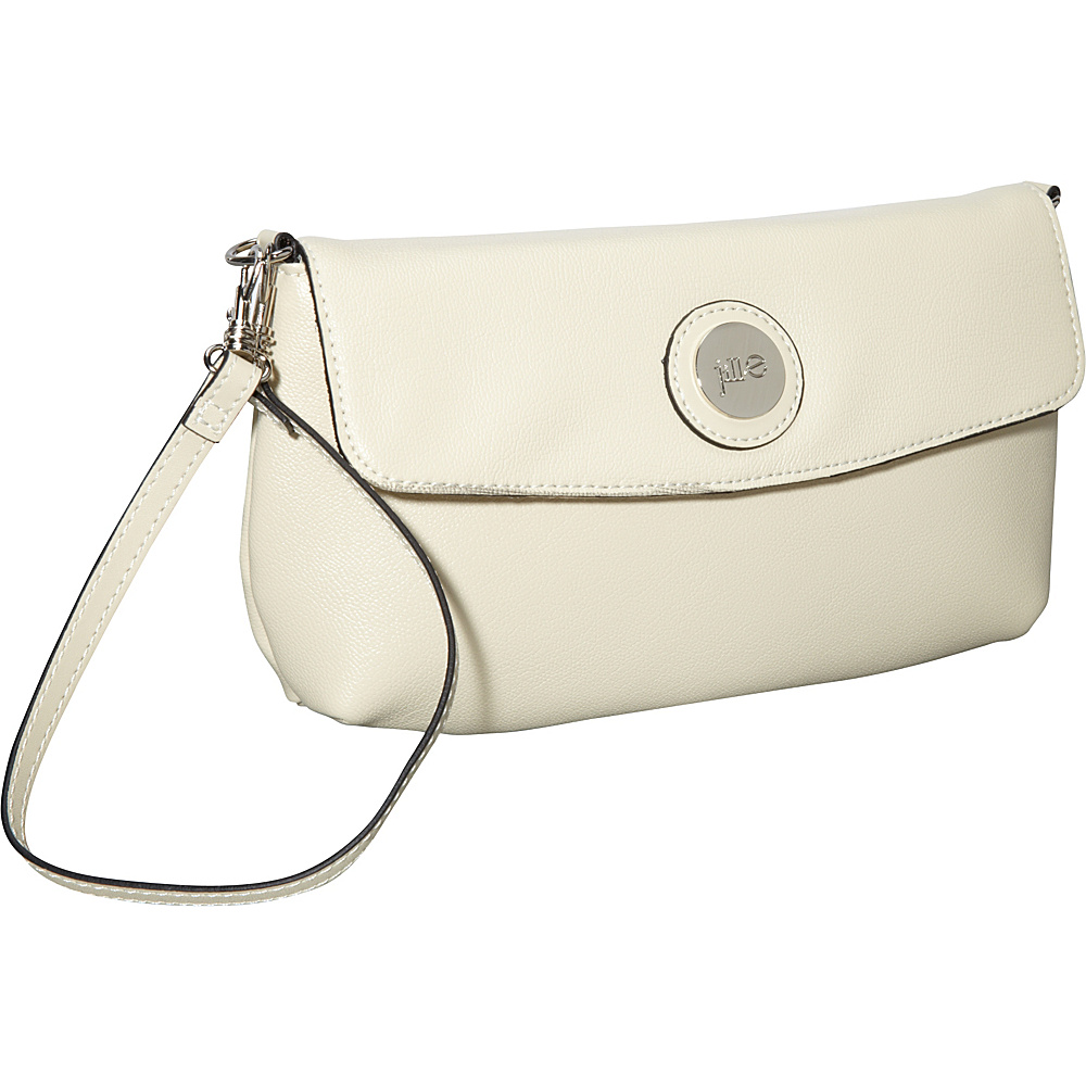 Jill e Designs E GO Leather Essential Wristlet Vanilla Jill e Designs Leather Handbags