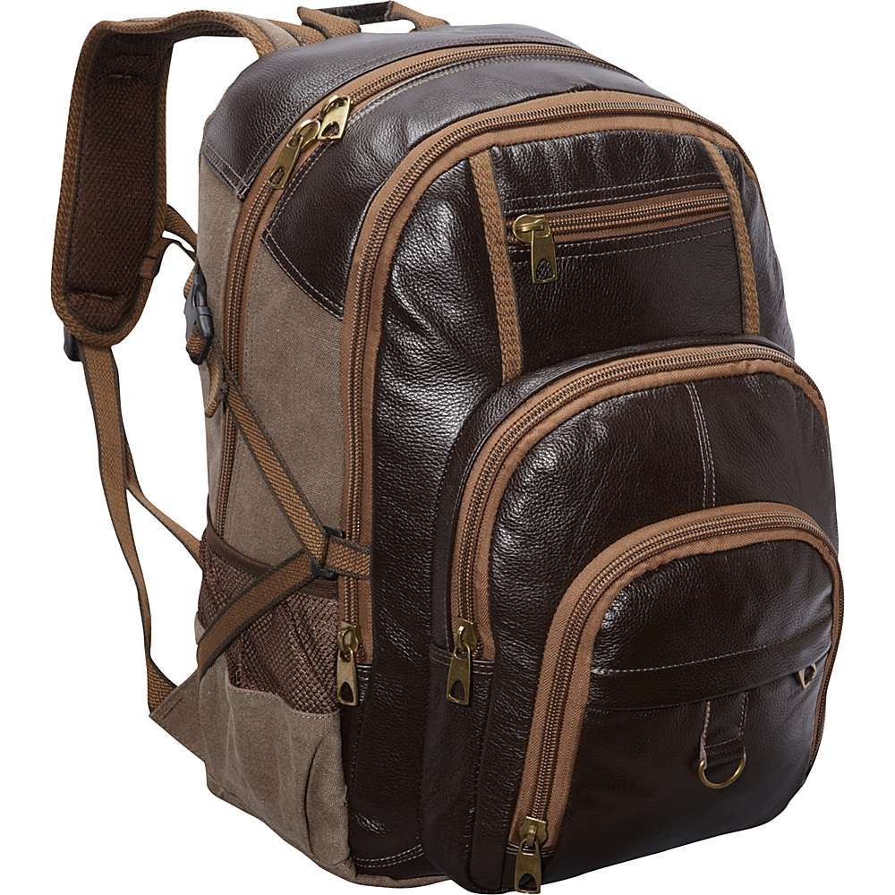 R R Collections Laptop Backpack Brown R R Collections Business Laptop Backpacks