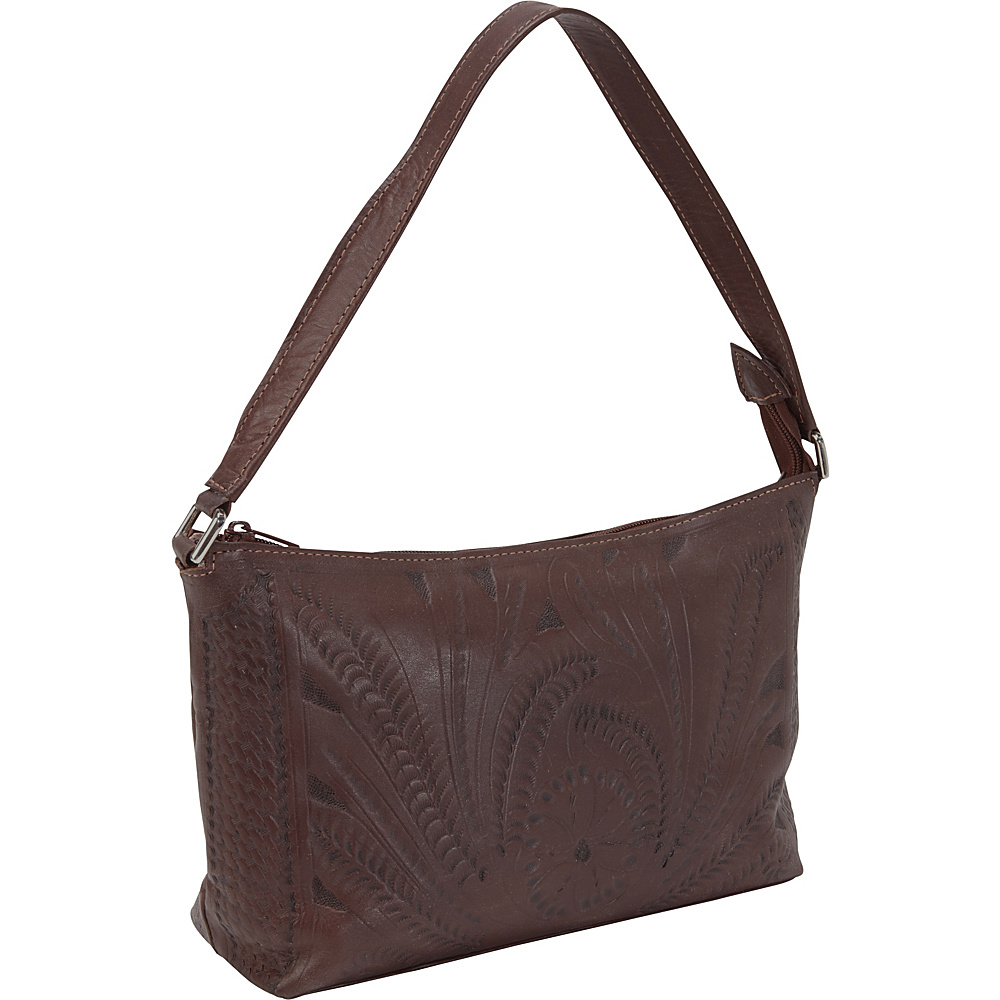 Ropin West Clutch Purse Brown Ropin West Leather Handbags