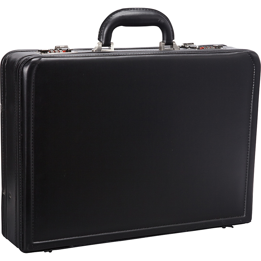 Mancini Leather Goods Expandable 15.6 Laptop Attach Case Black Mancini Leather Goods Non Wheeled Business Cases